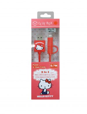2-In-1 Sync Data and Charging Cable - Hello Kitty (Lightning)
