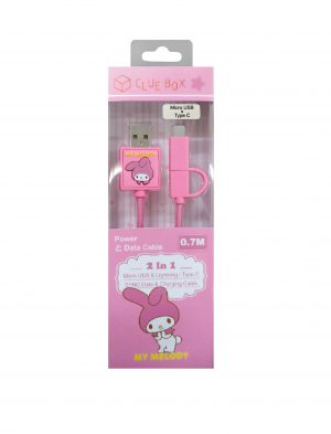 2-In-1 Sync Data and Charging Cable - My Melody (Type C)