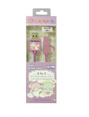 2-In-1 Sync Data and Charging Cable - Little Twin Stars (Type C)
