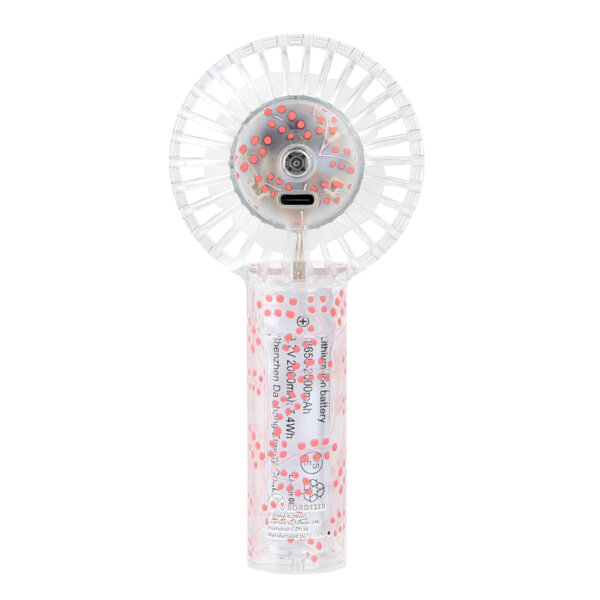 Double Blade Transparent Portable Fan - (Nordezer)Polkaberries - Image 3