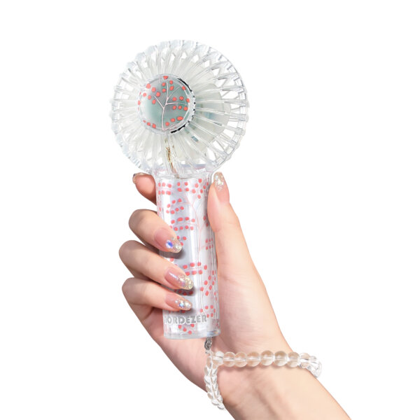 Double Blade Transparent Portable Fan - (Nordezer)Polkaberries - Image 5