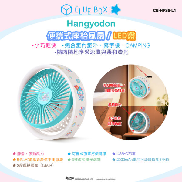 Desktop Fan with Light - Hangyodon - Image 5