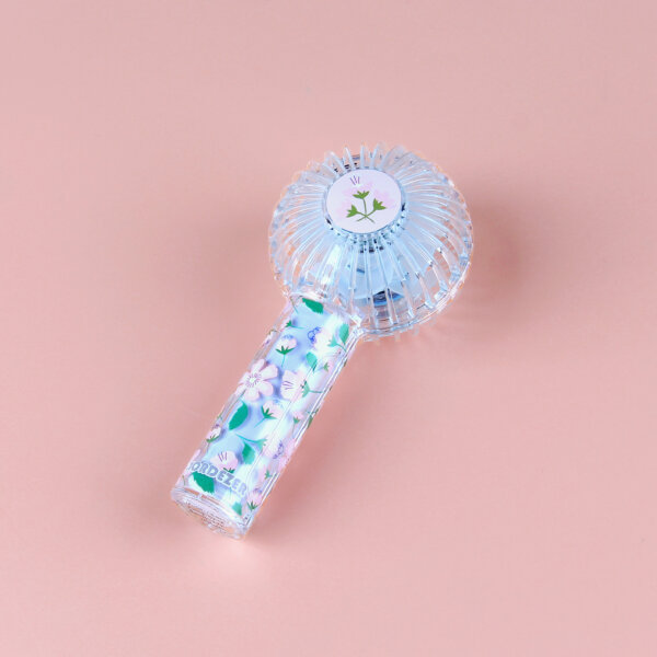 Double Blade Transparent Portable Fan - (Nordezer)Springtime